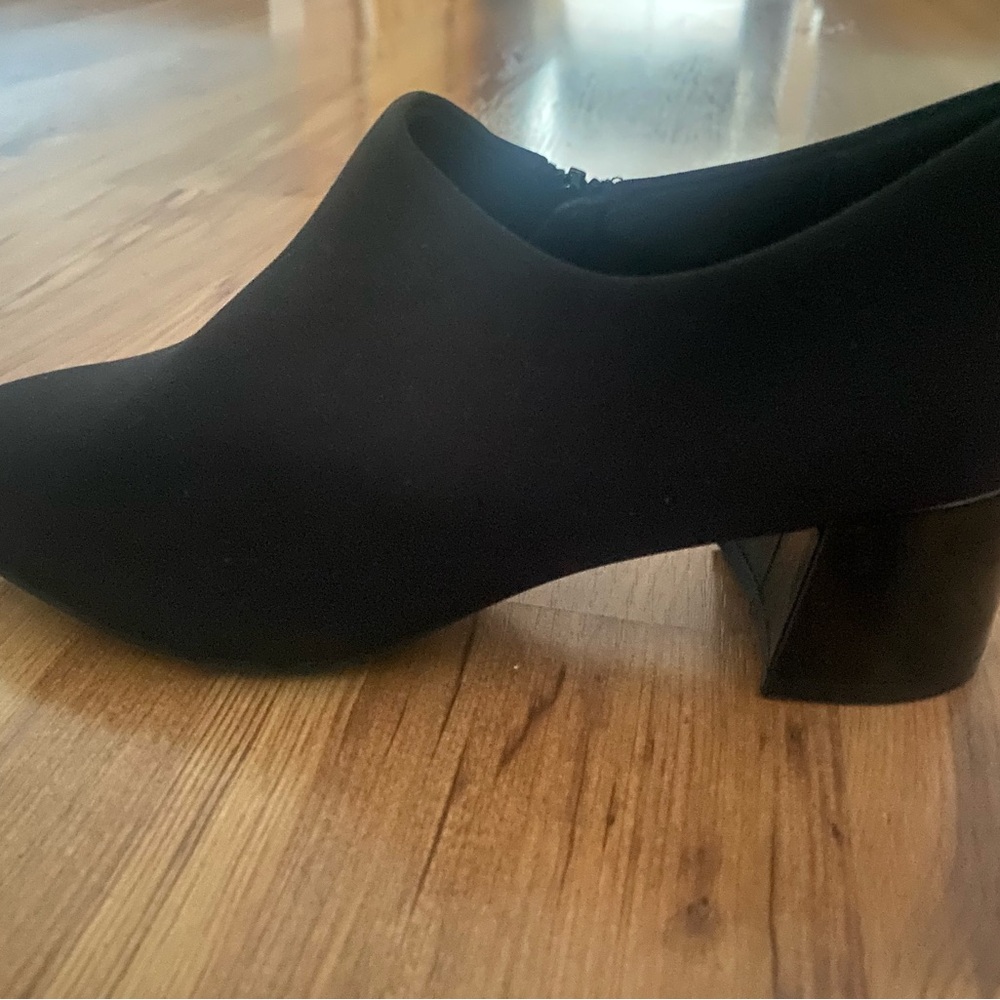 Anne Klein iFlex Padded Womens Black Shoes Sz 7.5M Block Heel -Side Zipper- - Picture 8 of 11